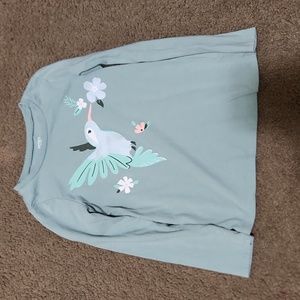Carter's girls size 8 green graphic long sleeve tee